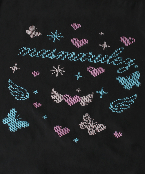 MASMARULEZ APPAREL(マスマルールズ アパレル)の「Cross Doodle Long Sleeve_Black(Tシャツ/カットソー・レディース・ブラック・ONE SIZE)」の4枚目の写真