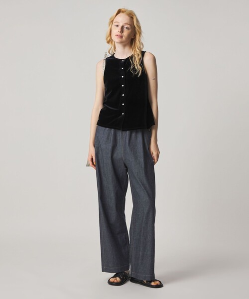 Steven Alan(スティーブンアラン)の「<Steven Alan>ライトオンスデニム ワイドパンツ(デニムパンツ・レディース・ブラック/ネイビー・S/M)」の5枚目の写真