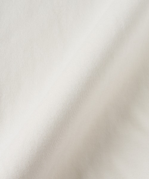 three dots(スリードッツ)の「スビン28ジャージー モックネックTシャツ(Tシャツ/カットソー・レディース・ホワイト系その他/ブルー系その他/イエロー系その他・S)」の9枚目の写真