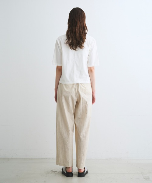 three dots(スリードッツ)の「スビン28ジャージー モックネックTシャツ(Tシャツ/カットソー・レディース・ホワイト系その他/ブルー系その他/イエロー系その他・S)」の17枚目の写真