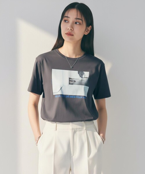 UNFILO(アンフィーロ)の「CLEAN-Tee(Tシャツ/カットソー・レディース・グレー系3/ネイビー系1/ホワイト系2/ピンク系2/ホワイト系3/ホワイト系4/ホワイト系1/ベージュ系4/ピンク系7/ネイビー系5/ベージュ系8/グレー系6/イエロー系7/グレー系8/ホワイト系6/ホワイト系5・F)」の8枚目の写真