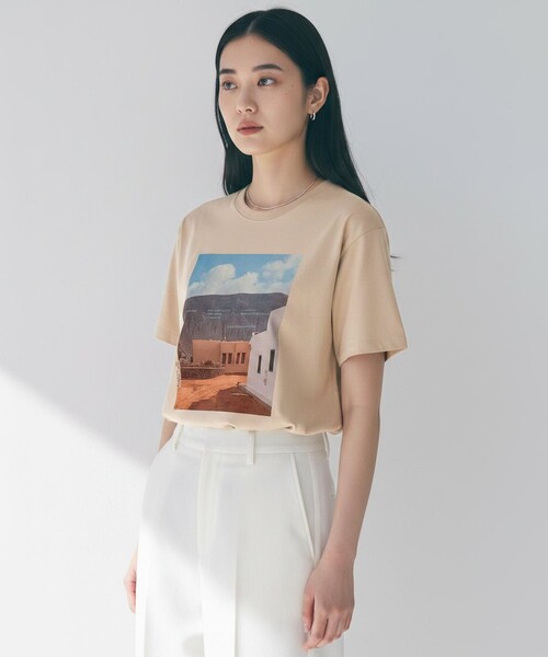 UNFILO(アンフィーロ)の「CLEAN-Tee(Tシャツ/カットソー・レディース・グレー系3/ネイビー系1/ホワイト系2/ピンク系2/ホワイト系3/ホワイト系4/ホワイト系1/ベージュ系4/ピンク系7/ネイビー系5/ベージュ系8/グレー系6/イエロー系7/グレー系8/ホワイト系6/ホワイト系5・F)」の10枚目の写真