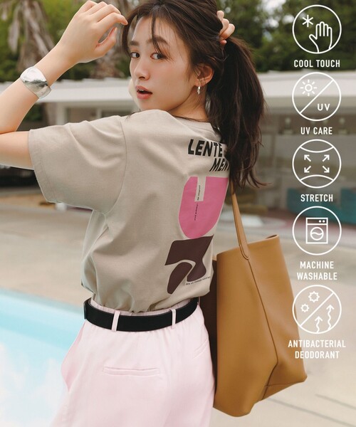 UNFILO(アンフィーロ)の「CLEAN-Tee(Tシャツ/カットソー・レディース・グレー系3/ネイビー系1/ホワイト系2/ピンク系2/ホワイト系3/ホワイト系4/ホワイト系1/ベージュ系4/ピンク系7/ネイビー系5/ベージュ系8/グレー系6/イエロー系7/グレー系8/ホワイト系6/ホワイト系5・F)」の11枚目の写真