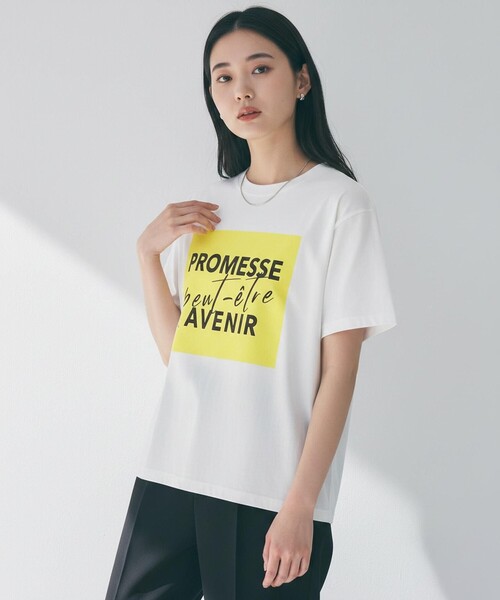 UNFILO(アンフィーロ)の「CLEAN-Tee(Tシャツ/カットソー・レディース・グレー系3/ネイビー系1/ホワイト系2/ピンク系2/ホワイト系3/ホワイト系4/ホワイト系1/ベージュ系4/ピンク系7/ネイビー系5/ベージュ系8/グレー系6/イエロー系7/グレー系8/ホワイト系6/ホワイト系5・F)」の14枚目の写真