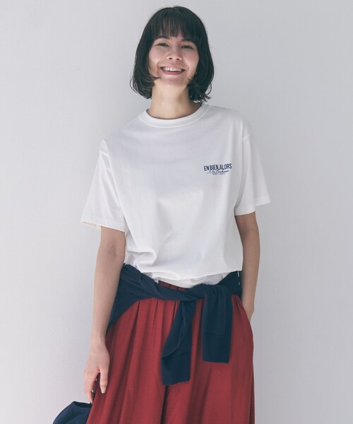 UNFILO(アンフィーロ)の「CLEAN-Tee(Tシャツ/カットソー・レディース・グレー系3/ネイビー系1/ホワイト系2/ピンク系2/ホワイト系3/ホワイト系4/ホワイト系1/ベージュ系4/ピンク系7/ネイビー系5/ベージュ系8/グレー系6/イエロー系7/グレー系8/ホワイト系6/ホワイト系5・F)」の19枚目の写真