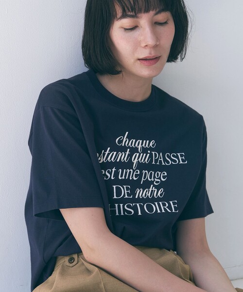 UNFILO(アンフィーロ)の「CLEAN-Tee(Tシャツ/カットソー・レディース・グレー系3/ネイビー系1/ホワイト系2/ピンク系2/ホワイト系3/ホワイト系4/ホワイト系1/ベージュ系4/ピンク系7/ネイビー系5/ベージュ系8/グレー系6/イエロー系7/グレー系8/ホワイト系6/ホワイト系5・F)」の21枚目の写真
