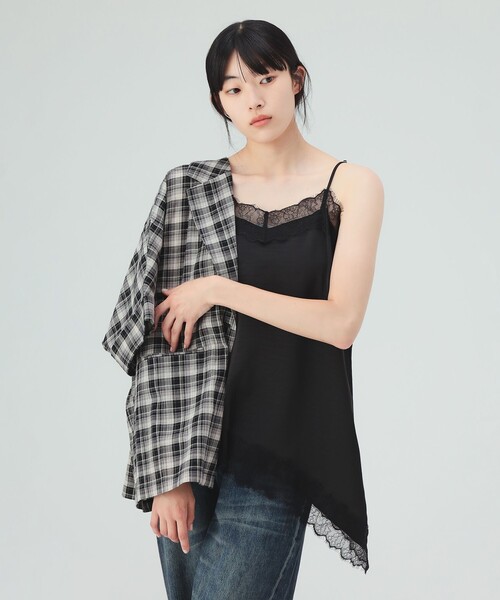 BEAMS HEART(ビームスハート)の「【9/17値下げ】レース サテン キャミソール(キャミソール・レディース・ブラウン/ブラック/オフホワイト・FREE)」の18枚目の写真