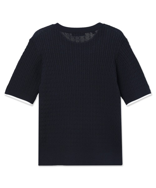 Guess(ゲス)の「LADIES Sweater 半袖ニット ニット(ニット/セーター・レディース・ダークネイビー/ホワイト・SMALL/MEDIUM/X-SMALL)」の3枚目の写真