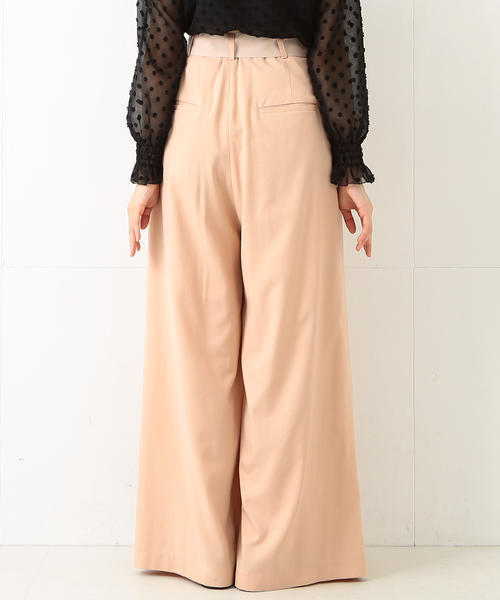 CAROLINA GLASER（カロリナ グレイサー）の「CAROLINA GLASER / ハイウエスト リボンパンツ（その他パンツ・レディース・ブラック/ピンクベージュ・ONE SIZE）」の20枚目の写真