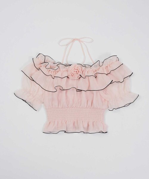 OLIVE des OLIVE（オリーブデオリーブ）の「【Belle Charme】Rose Corsage Frill Blouse（シャツ/ブラウス・レディース・ブラック/ピンク/イエロー/オフホワイト・FREE）」の19枚目の写真