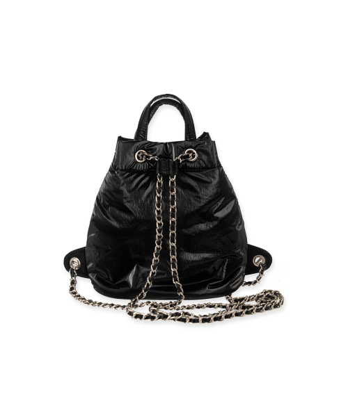 ABEEHUMS(アビハムズ)の「グロッシーミニバックパック ABH348-708 ブラック(バックパック/リュック・レディース・ブラック・FREE)」の3枚目の写真