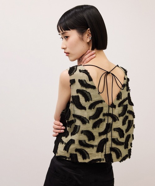 ADAM ET ROPE'（アダムエロペ）の「ジャガードタンクブラウス（シャツ/ブラウス・レディース・ブラック系その他/ベージュ系その他2・FREE）」の11枚目の写真