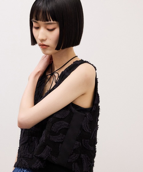 ADAM ET ROPE'（アダムエロペ）の「ジャガードタンクブラウス（シャツ/ブラウス・レディース・ブラック系その他/ベージュ系その他2・FREE）」の6枚目の写真