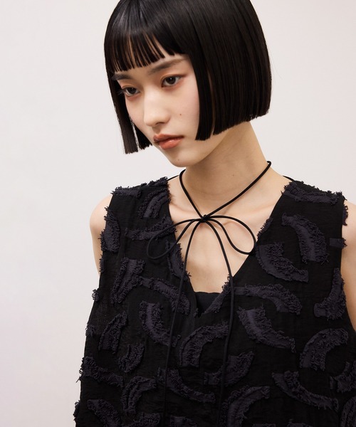 ADAM ET ROPE'（アダムエロペ）の「ジャガードタンクブラウス（シャツ/ブラウス・レディース・ブラック系その他/ベージュ系その他2・FREE）」の5枚目の写真
