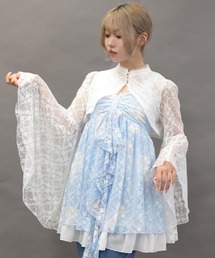 総レースフレア袖ボレロ