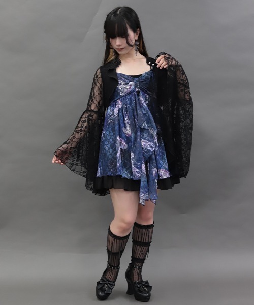 NIBBLE POISON(ニブルポイズン)の「総レースフレア袖ボレロ(ベスト・レディース・キナリ/ブラック・MEDIUM)」の10枚目の写真