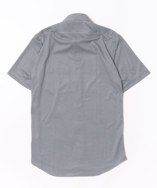 TAKA-Q(タカキュー)の「ワイシャツ メンズ ストレッチ 吸水速乾 ノンアイロン クールパス スナップダウン 半袖 ビジネス ドレス NEWスタンダードフィット(ビジネスシャツ・メンズ・ホワイト×ブラック・MEDIUM/X-LARGE/LARGE/S/3L)」の2枚目の写真