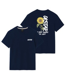 サンフラワーバックプリントグラフィック半袖Tシャツ