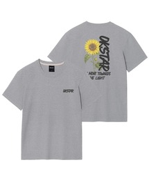 サンフラワーバックプリントグラフィック半袖Tシャツ