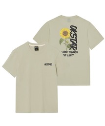 サンフラワーバックプリントグラフィック半袖Tシャツ