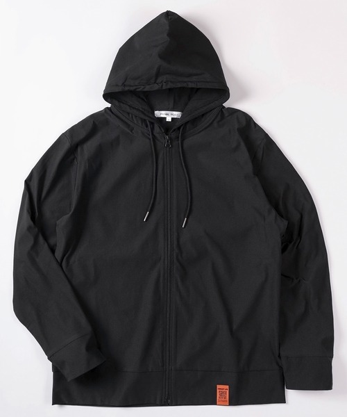 make a ray!(メイク ア レイ!)の「【83】COOL&DRY ストレッチ マルチファンクション ジップパーカー/速乾/接触冷感/UVカット/ユニセックス/レディース/メンズ【セットアップ可能】(パーカー・メンズ・チャコールグレー/ネイビー/オリーブ/ブラック・L/XL/M)」の1枚目の写真
