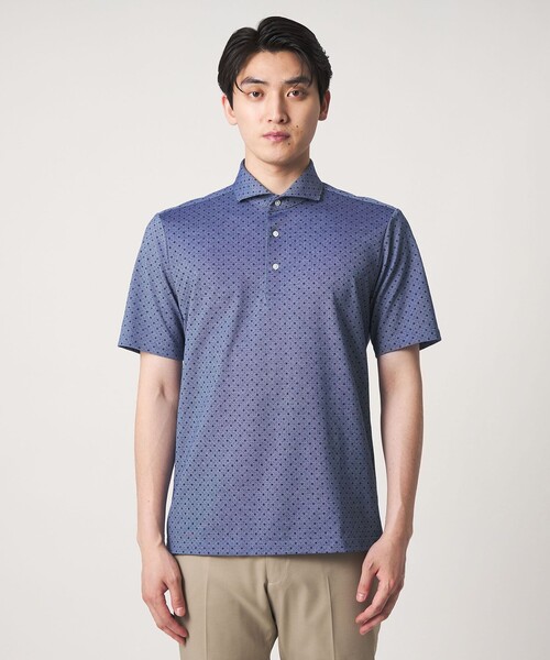 A DAY IN THE LIFE UNITED ARROWS(アデイインザライフユナイテッドアローズ)の「コモンプリント カッタウェイカラー ポロシャツ<A DAY IN THE LIFE>(ポロシャツ・メンズ・ライトブルー/ロイヤルブルー・M/XL/L)」の15枚目の写真