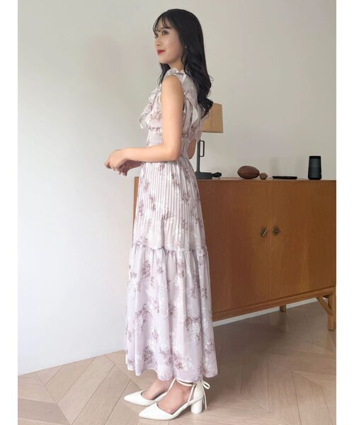 dazzlin（ダズリン）の「プリーツフラワーシフォンワンピース（ワンピース・レディース・ピンク/ブラウン/オフホワイト・SMALL/MEDIUM）」の19枚目の写真