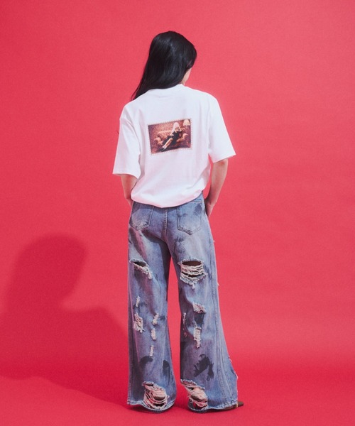 GAB GAB(ガブガブ)の「Distressed Baggy Denim/ダメージバギーデニム(デニムパンツ・レディース・ブルー・MEDIUM/SMALL)」の7枚目の写真