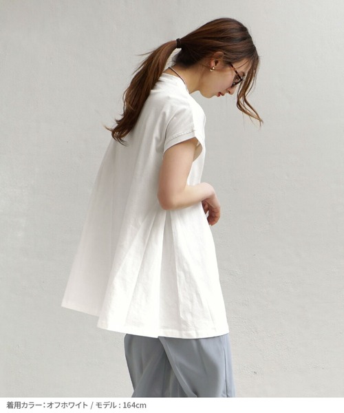 e-zakkamania stores(イーザッカマニアストアーズ)の「フレアAライン チュニックカットソー(チュニック・レディース・ブルー/ピンク/ブラック・M)」の4枚目の写真