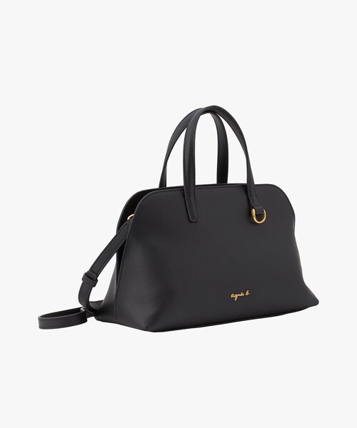 agnes b.（アニエスベー）の「レザー 2way ミディアム トートバッグ "Christelle" ABS01-05（ショルダーバッグ・レディース・ブラック・FREE）」の3枚目の写真