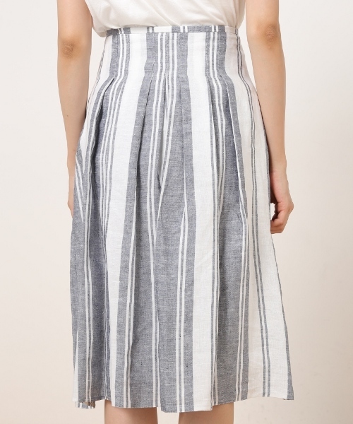 Spick & Span(スピックアンドスパン)の「【O'NEIL OF DUBLIN】ストライプソフトプリーツスカート◆(スカート・レディース・ネイビー/ブラウン/グリーン・MEDIUM/SMALL/X-SMALL)」の9枚目の写真
