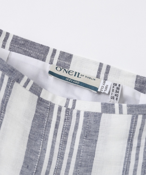 Spick & Span(スピックアンドスパン)の「【O'NEIL OF DUBLIN】ストライプソフトプリーツスカート◆(スカート・レディース・ネイビー/ブラウン/グリーン・MEDIUM/SMALL/X-SMALL)」の16枚目の写真