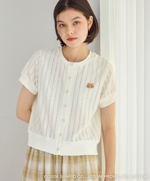 ハローキティコラボ（ハローキティコラボ）の「【サンリオキャラクターズ×ROPE' PICNIC】透かしカットソーカーディガン/リンクコーデ（カーディガン/ボレロ）」