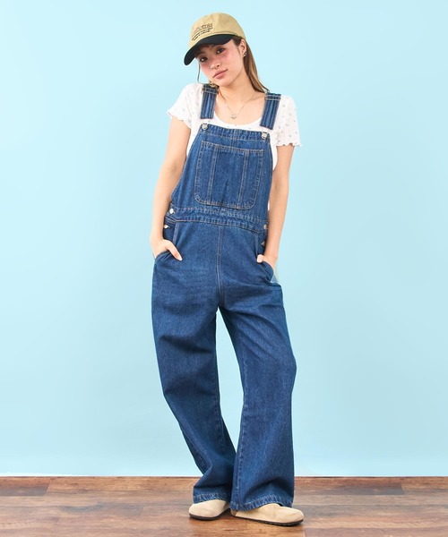 anap mimpi(アナップミンピ)の「ベーシック デニム オーバーオール(サロペット/オーバーオール・レディース・ブルー・F)」の11枚目の写真