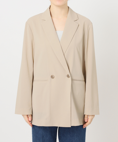 B.C STOCK（ベーセーストック）の「手洗い可 / 接触冷感 / UVケア / SUUSUU ジャケット（テーラードジャケット・レディース・ベージュ/ブラック・FREE）」の18枚目の写真