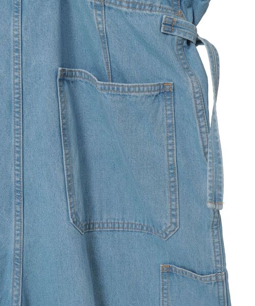 CURRENTAGE（カレンテージ）の「Loose fitting overall  (MEN'S)（サロペット/オーバーオール・メンズ・サックスブルー/ブルー・3）」の9枚目の写真