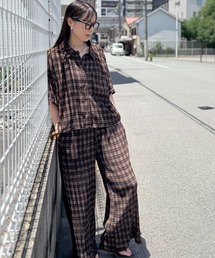 cepo（セポ）の「〈セットアップ対応〉シアープリーツチェックシャツ（シャツ/ブラウス）」