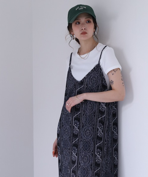 Ree&Mee(リーアンドミー)の「Ree&Mee カットスムース クリスタルプリーツ キャミワンピ ワンピース(ワンピース・レディース・その他2/その他3/その他1・L/M)」の4枚目の写真
