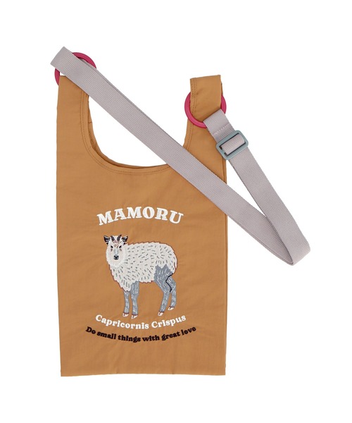 KATOKOA mamoru（カトコアマモル）の「【KATOKOA mamoru】刺繍バッグ 小（エコバッグ/サブバッグ・レディース・ブラウン/ブルー/パープル/ピンク/グレー/サックスブルー/ネイビー/グリーン/ワイン/ターコイズブルー系・FREE）」の3枚目の写真
