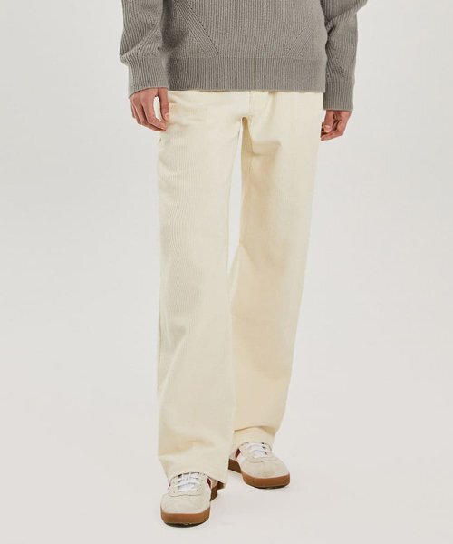 ADHOC(アドホック)の「男女共用 冬 コーデュロイ ワイドパンツ (O-WHITE) (HZALP81-33)(スラックス・レディース・その他・86/FREE/76/81)」の1枚目の写真