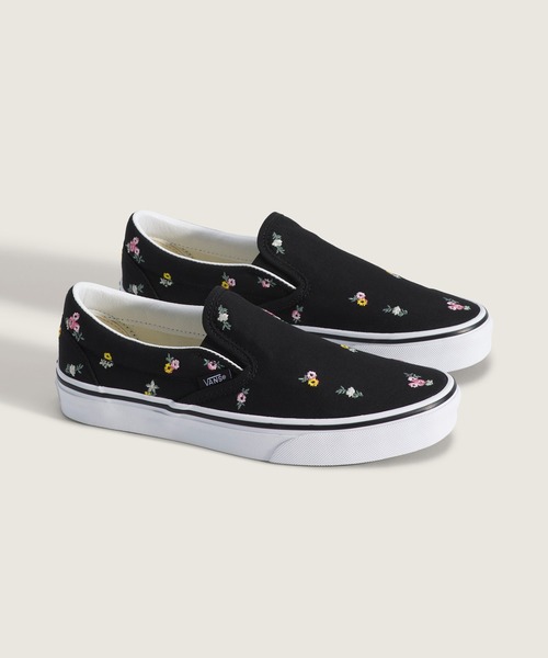 VANS(バンズ)の「クラシック スリッポン フローラル / Classic Slip-On FLORAL EMBROID VN000ED2B9P1(スリッポン・メンズ・ブラック・11/6/8/10/9/8.5/9.5/10.5/6.5/5/7/7.5/5.5/4.5)」の5枚目の写真