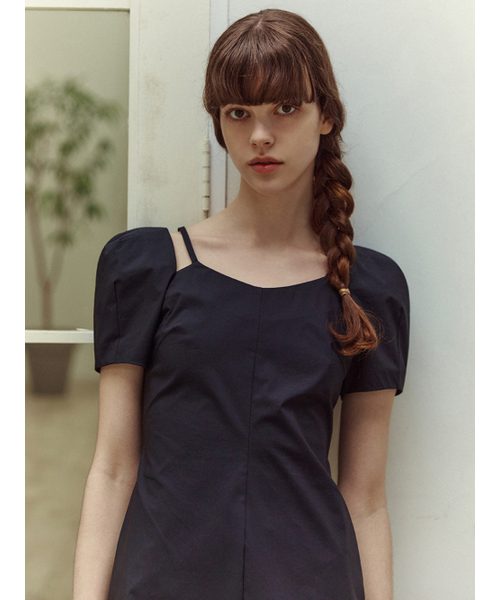 LETQSTUDIO（レチケットスタジオ）の「ミニペーパーストラップドレス、ブラック（ワンピース・レディース・その他・SMALL/MEDIUM）」の4枚目の写真