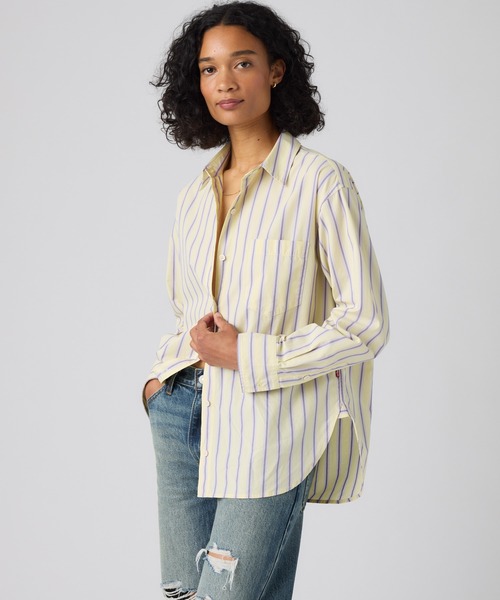 Levi's(リーバイス)の「Levi's/リーバイス ハーリー ボーイフレンドシャツ(シャツ/ブラウス・レディース・イエロー・XS)」の1枚目の写真