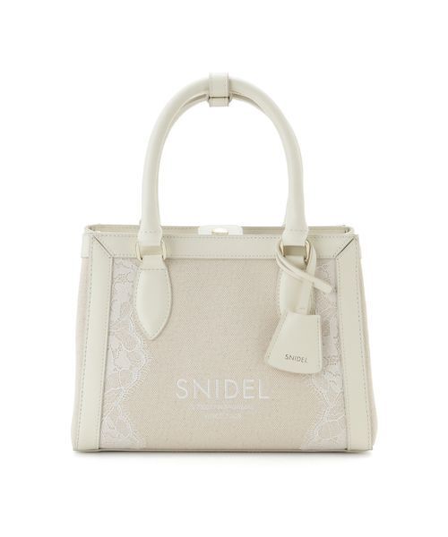 SNIDEL(スナイデル)の「レースロゴバッグ(ショルダーバッグ・レディース・アイボリー/ブラック・F)」の8枚目の写真