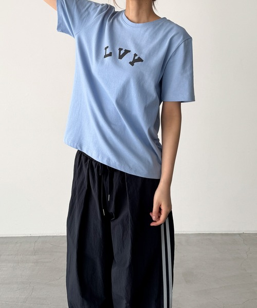CANAL JEAN（キャナルジーン）の「choice_cnl　LVY Tシャツ（Tシャツ/カットソー・レディース・ネイビー/サックスブルー/チャコールグレー/ホワイト・ONE SIZE）」の4枚目の写真