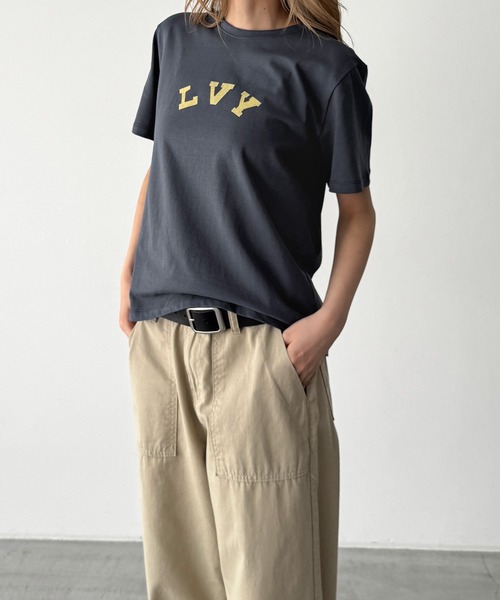 CANAL JEAN（キャナルジーン）の「choice_cnl　LVY Tシャツ（Tシャツ/カットソー・レディース・ネイビー/サックスブルー/チャコールグレー/ホワイト・ONE SIZE）」の5枚目の写真