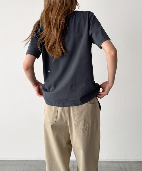 CANAL JEAN（キャナルジーン）の「choice_cnl　LVY Tシャツ（Tシャツ/カットソー・レディース・ネイビー/サックスブルー/チャコールグレー/ホワイト・ONE SIZE）」の6枚目の写真