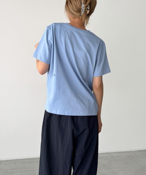 CANAL JEAN（キャナルジーン）の「choice_cnl　LVY Tシャツ（Tシャツ/カットソー・レディース・ネイビー/サックスブルー/チャコールグレー/ホワイト・ONE SIZE）」の12枚目の写真