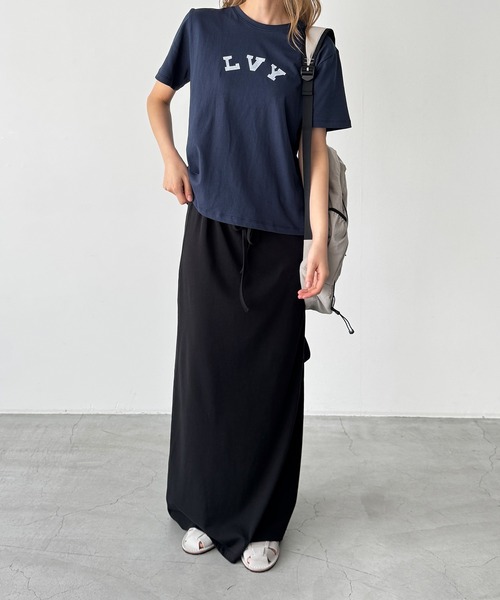 CANAL JEAN（キャナルジーン）の「choice_cnl　LVY Tシャツ（Tシャツ/カットソー・レディース・ネイビー/サックスブルー/チャコールグレー/ホワイト・ONE SIZE）」の10枚目の写真
