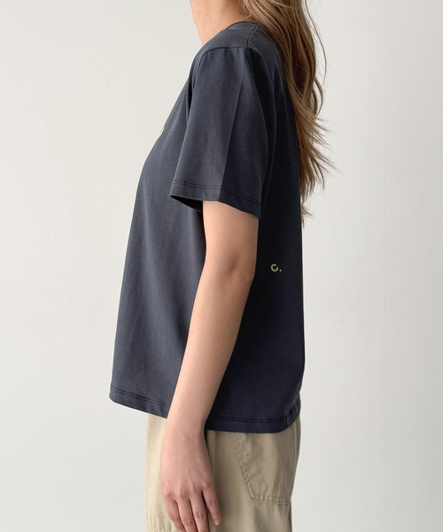 CANAL JEAN（キャナルジーン）の「choice_cnl　LVY Tシャツ（Tシャツ/カットソー・レディース・ネイビー/サックスブルー/チャコールグレー/ホワイト・ONE SIZE）」の15枚目の写真